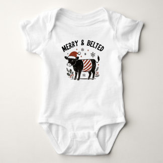Body Ceinture de bébé de Noël Beltie Vache Galloway à c