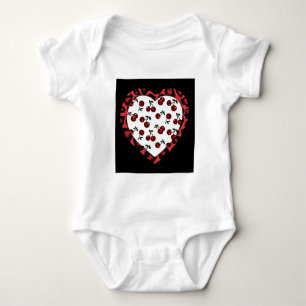 Body Cerises Rockabilly RAB Impression Léopard Coeur