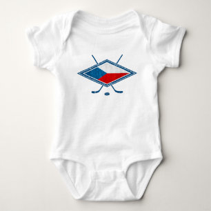 Body Český tchèque de logo de drapeau d'hockey