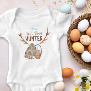 Body Chasseur première fois Lapin de Pâques et panier d