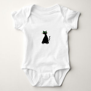 Body Chat noir gras aux yeux verts
