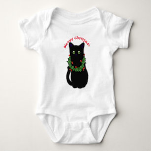 Body chat noir   Meowy Christmas   Holly garland