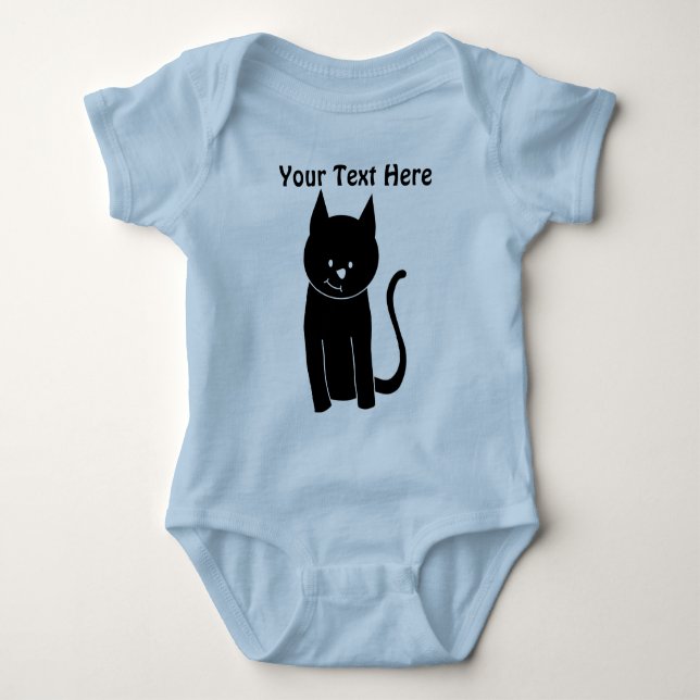Body Chat noir mignon (Devant)