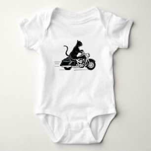 Body Chat noir tuxedo à moto