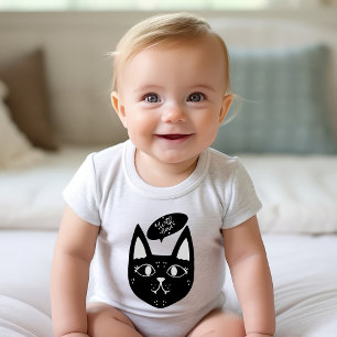 Body Chat scandinave disant avec amour noir et blanc