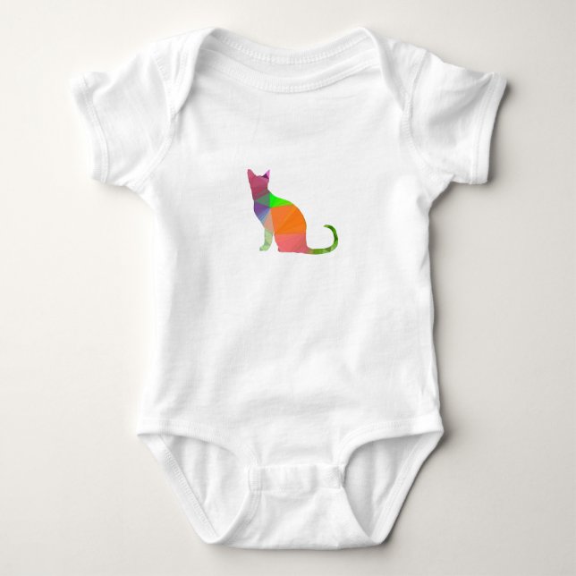 Body Chat silhouette basse poly (Devant)