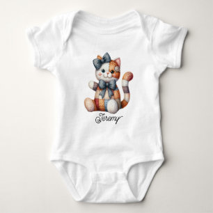 Body Chat souriant patchwork mignon