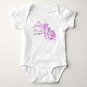 Body Chaussons princesse Couronne et Ballet rose Aquare