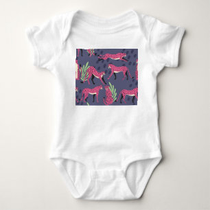 Body Cheetahs exotiques : motif vintage coloré.