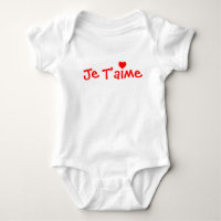 Chemise bébé Je T'aime - Customisé