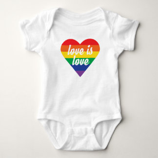 Body Chemise bébé Rainbow Heart - L'amour est l'amour