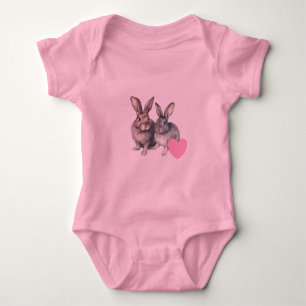 Body Chemise d'amour de bébé lapin