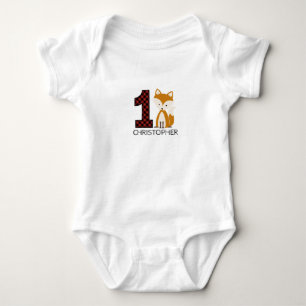Body Chemise d'anniversaire de plaid de Fox de bébé