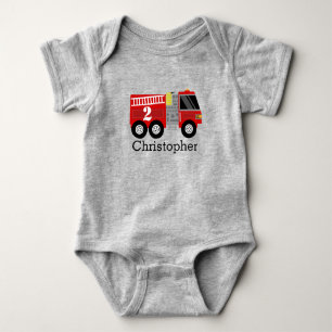 Body Chemise d'anniversaire du camion-feu