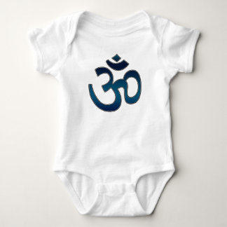 Body Chemise de bébé, symbole d'ohm, bleu