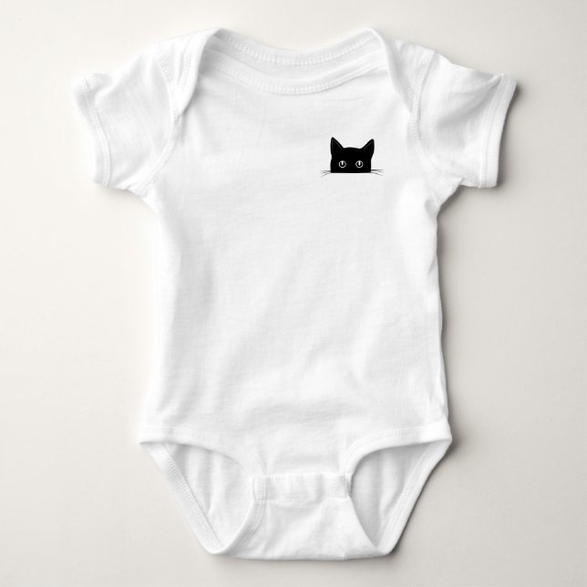 Body Chemise de chat mignonne, Cachette de chat cachée  (Devant)
