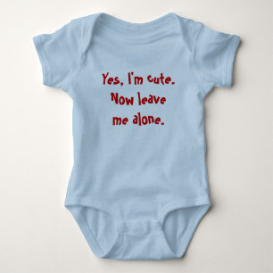 Body Chemise de slogan pour bébé mignonne et drôle