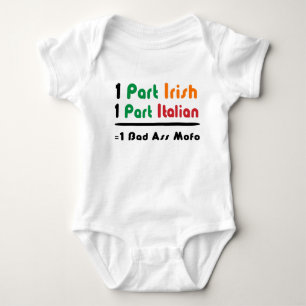 Body Chemise drôle bio pour bébé Irlandais Italien
