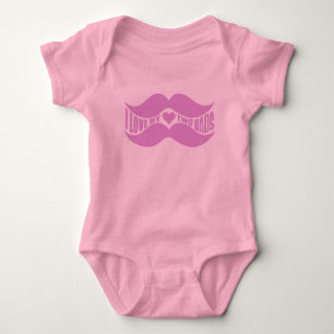 Body Chemise Mustaches rose - choisir style, couleur