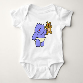 BODY CHEMISE POURPRE DE NOURRISSON D'OURS DE BÉBÉ