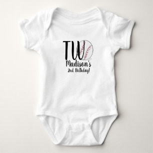 Body Chemises de 2e anniversaire de baseball pour bébé