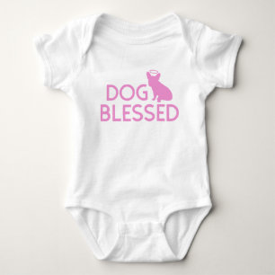 Body Chenille de nourrisson d'ange bénie "par chien" d