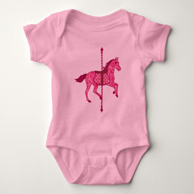 Body Cheval de carrousel - Fuchsia rose (Devant)