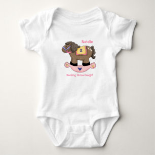 Body Cheval Rocheux Pink Infant Creeper