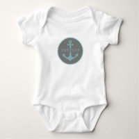 Chevron gris + Romper Ancre bleu