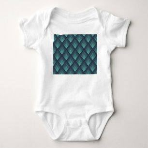 Body Chevron Op-Art bleu néon.