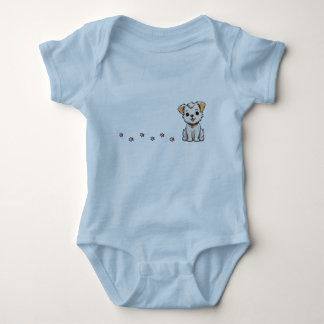 Body Chien bébé avec empreintes T-shirt