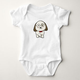 Body Chien comme chambre avec Cravate et lunettes
