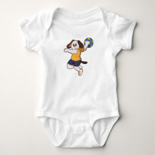 Body Chien comme joueur de handball avec Handball