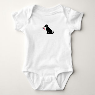 Body Chien du laboratoire noir patriotique Silhouette d