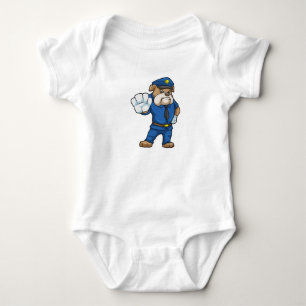Body Chien en policier avec uniforme
