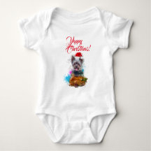 Chien Mignon Yorkie Yappy Noël Personnalisable