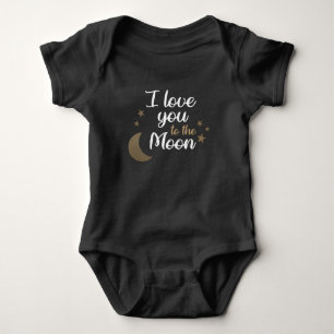 Body Christelijke Baby Romper - Je t'aime sur la lune