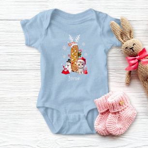 Body Christmas Kitten Gingerbread Nom Lettre I Girl