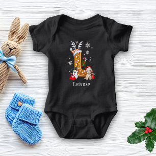 Body Christmas Père Noël Gingerbread Nom Lettre L Boy