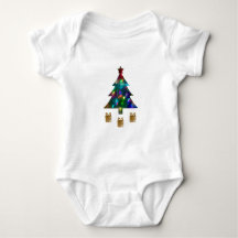 Christmas Tree and Presents Baby Bodysuit