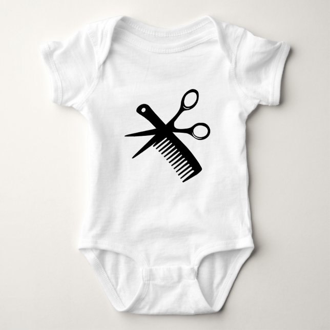 Body ciseaux peints de coiffure noire (Devant)