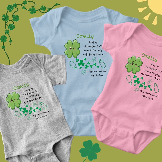 Body Citation de bébé drôle Clover vert St Patricks (Créateur téléchargé)