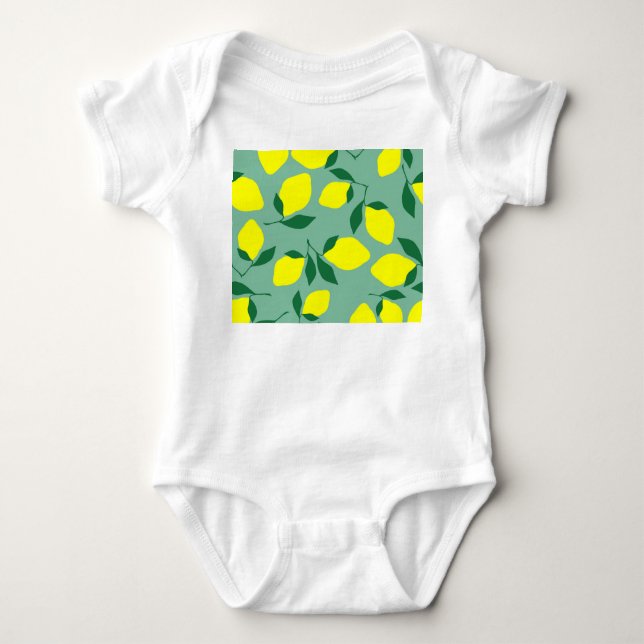 Body Citron simple, Arrière - plan vert. (Devant)