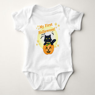 Body Citrouille de Halloween et T-shirt de chat