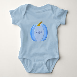 Body Citrouille Garçon Bébé Bleu Mignon Personnalisé