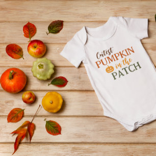Body Citrouille Le Plus Cutest Dans La Chute Du Patch