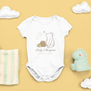 Body Classic Winnie l'Ooh   Date Faire-part bébé