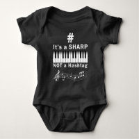 Clavier de musicien de piano de Sharp not Hashtag