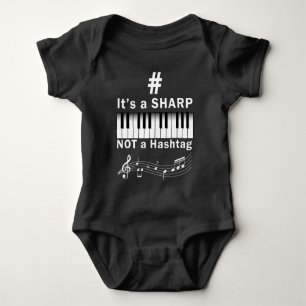 Body Clavier de musicien de piano de Sharp not Hashtag