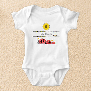 Body Coccinelles ajoutez nom noir et jaune